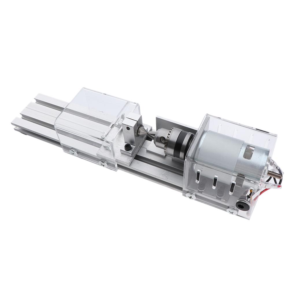 Mini Lathe Beads Machine with Power Supply for Wood Working DIY Rotary Tools
