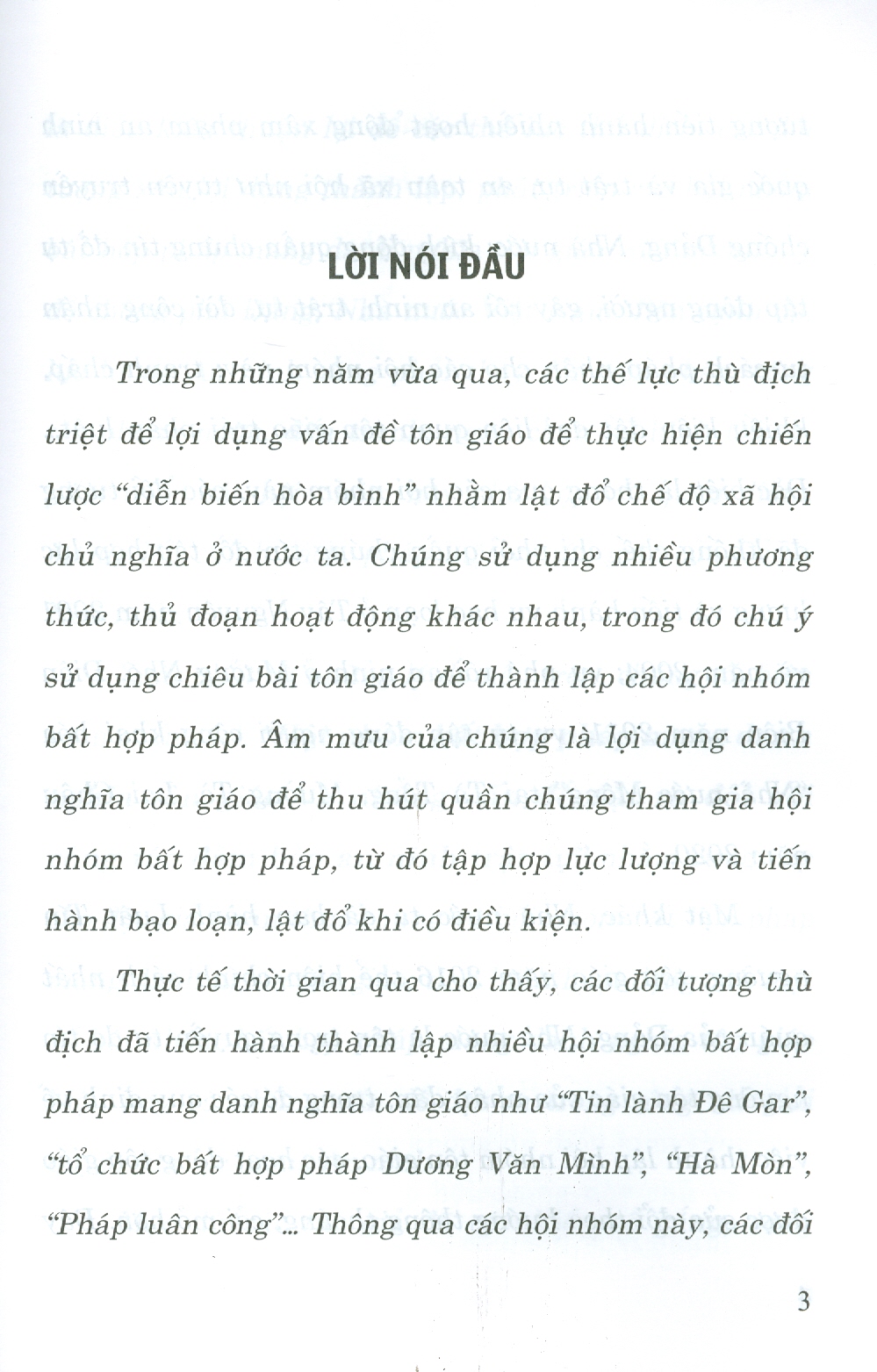 Hội Nhóm Bất Hợp Pháp Mang Danh Nghĩa Tôn Giáo Và Những Vấn Đề Đặt Ra Đối Với Công Tác Đảm Bảo An Ninh Trật Tự