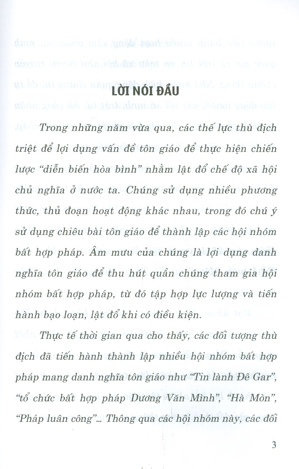 Hội Nhóm Bất Hợp Pháp Mang Danh Nghĩa Tôn Giáo Và Những Vấn Đề Đặt Ra Đối Với Công Tác Đảm Bảo An Ninh Trật Tự