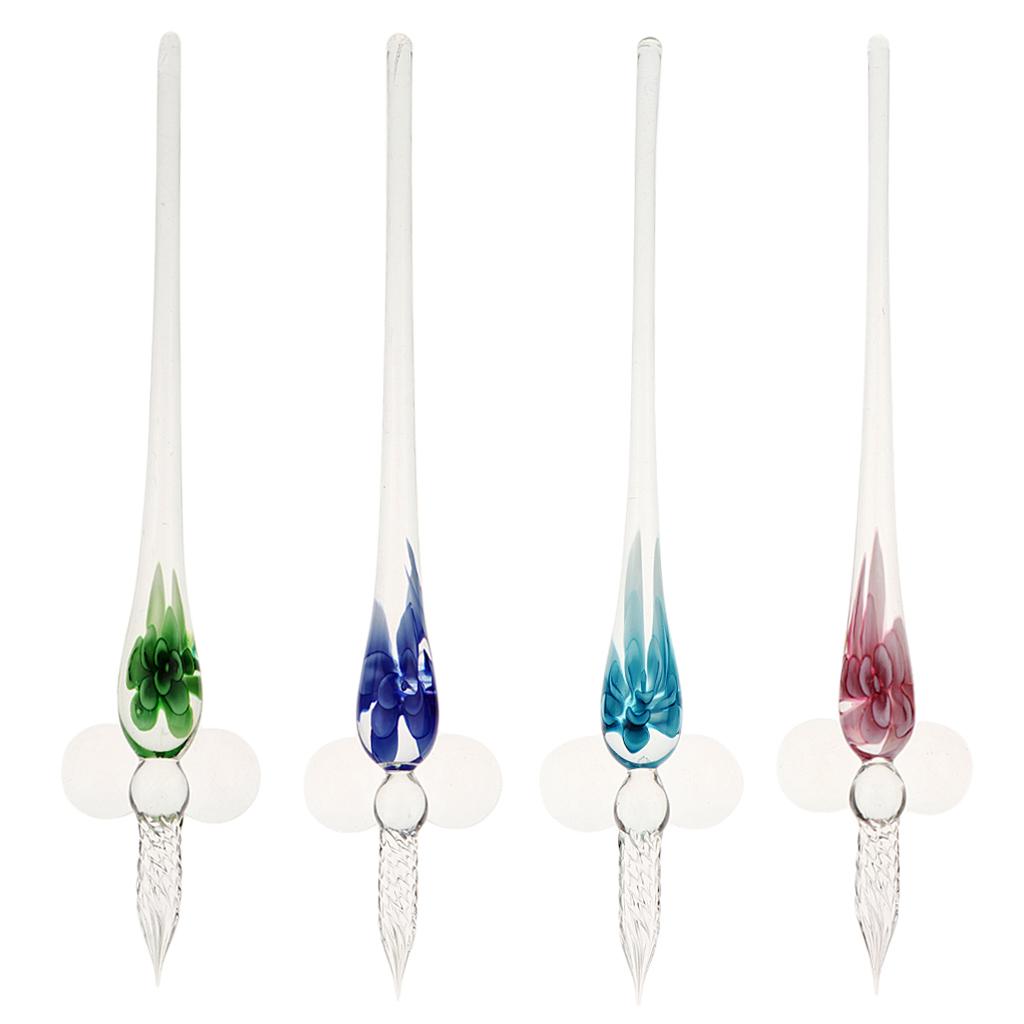 Handmade High Borosilicate Glass Glass Dip Pen Glass Signature Fountain Pen