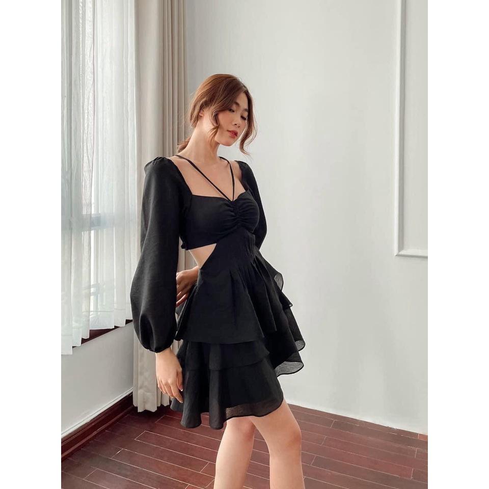 Đầm Xòe 3 Tầng Cut Out Lưng Qri Dress - D0488