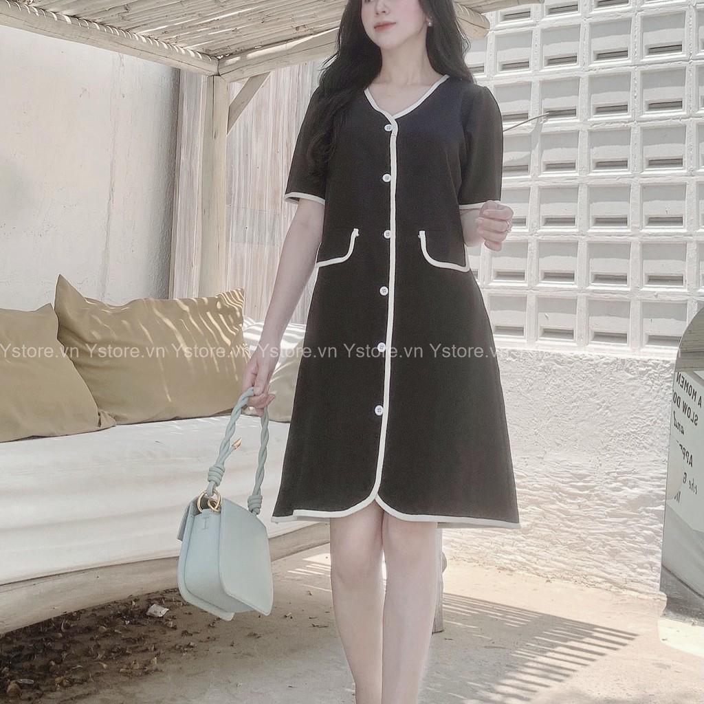 Đầm Form Suông Phối Viền Nổi Bật