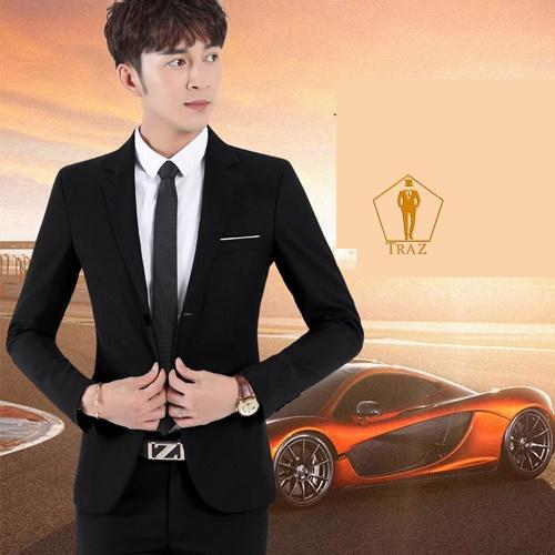 Vest Nam Màu Đen TRAZ Phom Ôm BoDy Cao Cấp Chất Vải Xịn, Dáng Đứng