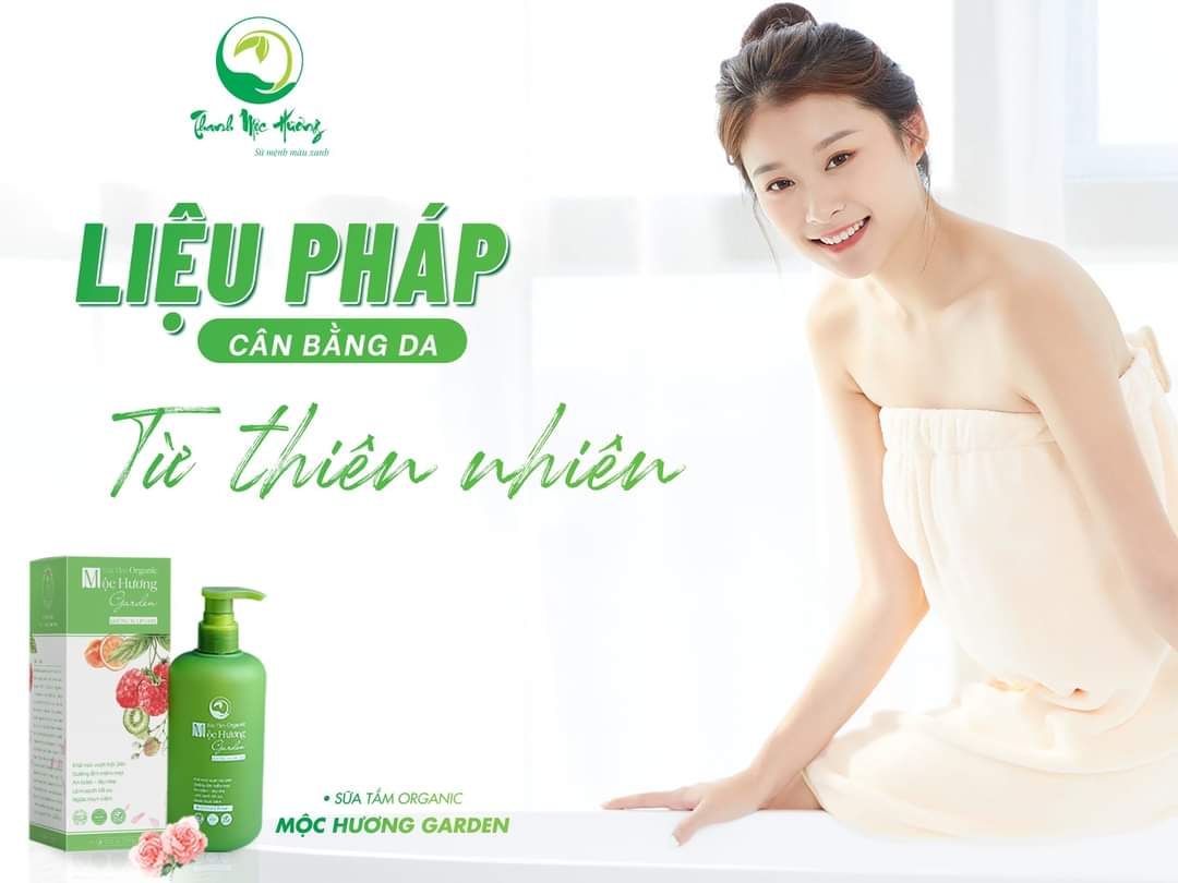 Sữa tắm trắng da ngăn ngừa rôm sảy mụn nhọt Thanh Mộc Hương 350ml