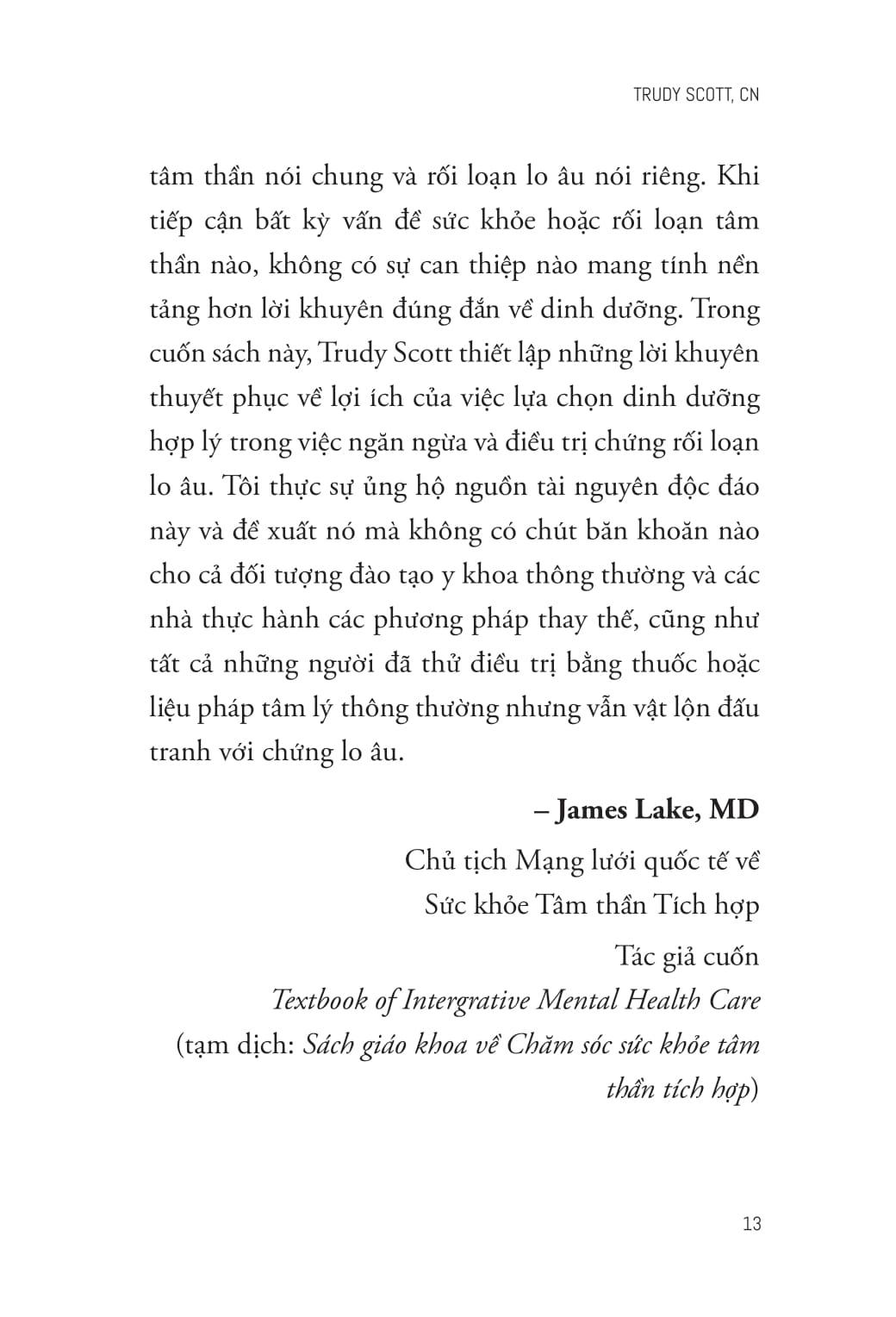 Sách - Dinh Dưỡng Cho Người Lo Âu