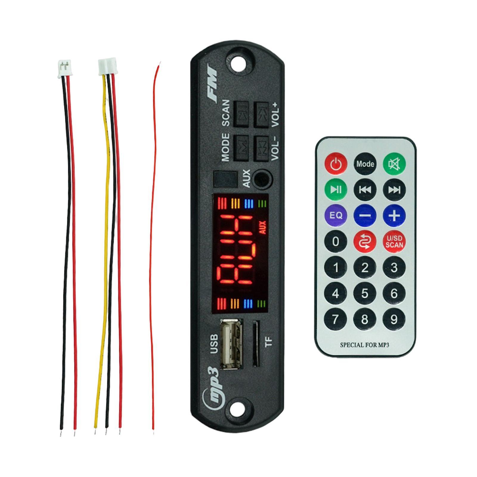 Multifunction BT MP3 Player Decoding Board with Remote Control 12V for Auto
