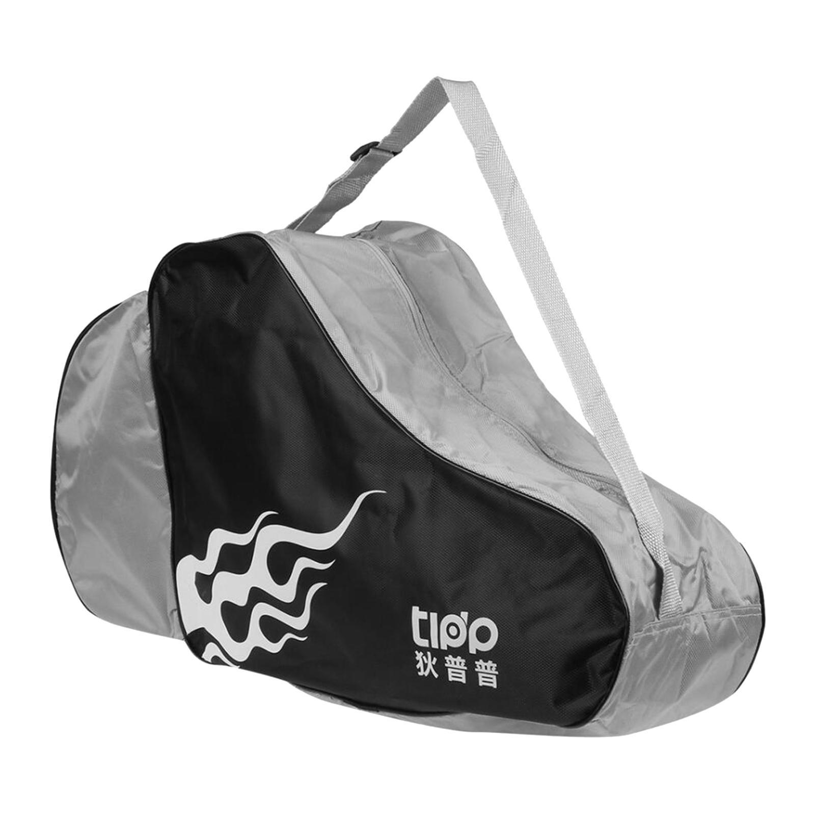 Roller Skating Boots Bag Oxford Cloth Waterproof Handbag Backpack Black