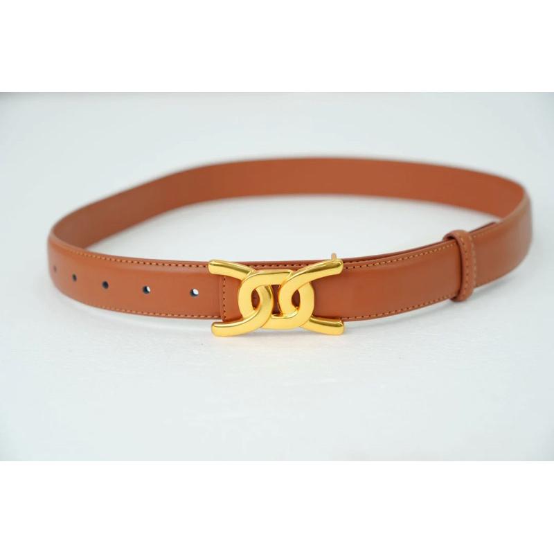 Thắt lưng nữ bản nhỏ 3CM mặt khoá đồng cao cấp, dây nịt nữ thời trang siêu sang chảnh -B11