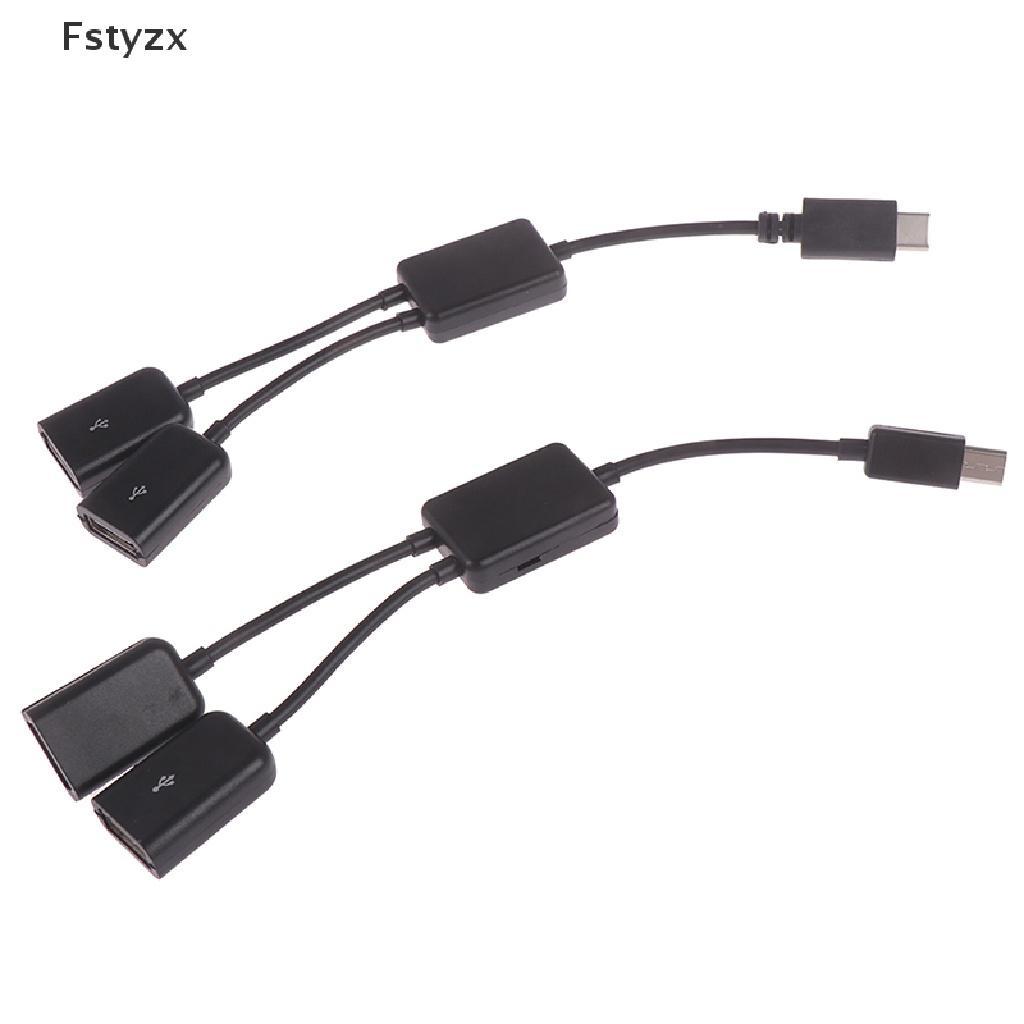 Bộ chia cổng micro usb / type c sang 2 cổng OTG tiện lợi