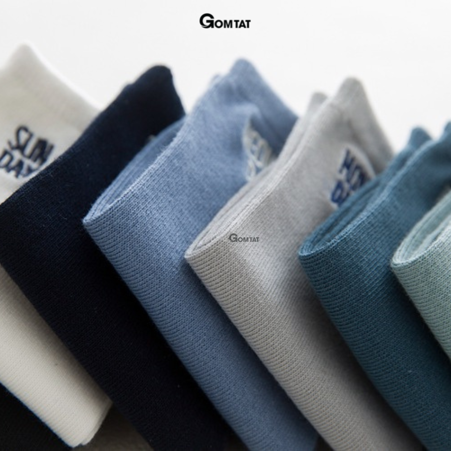 Set 7 đôi Vớ cổ ngắn nam chất liệu cotton cao cấp, tất nam cổ thấp 7 đôi sử dụng 7 ngày - VOTUAN-NAM02