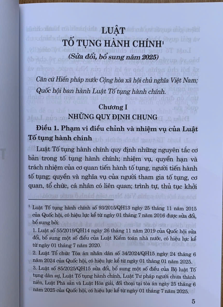 Luật Tố tụng Hành chính (Sửa đổi, bổ sung năm 2025)