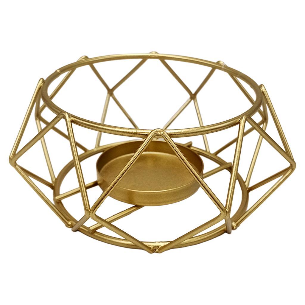 Tea Light Candle Holder Metal Cage Candlestick for Desktop Home Decoration
