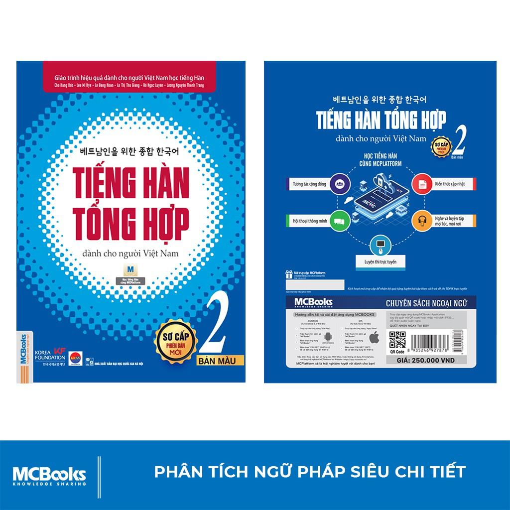 Sách - Tiếng Hàn Tổng Hợp Dành Cho Người Việt Nam Trình Độ Sơ Cấp Tập 2 - Bản Màu