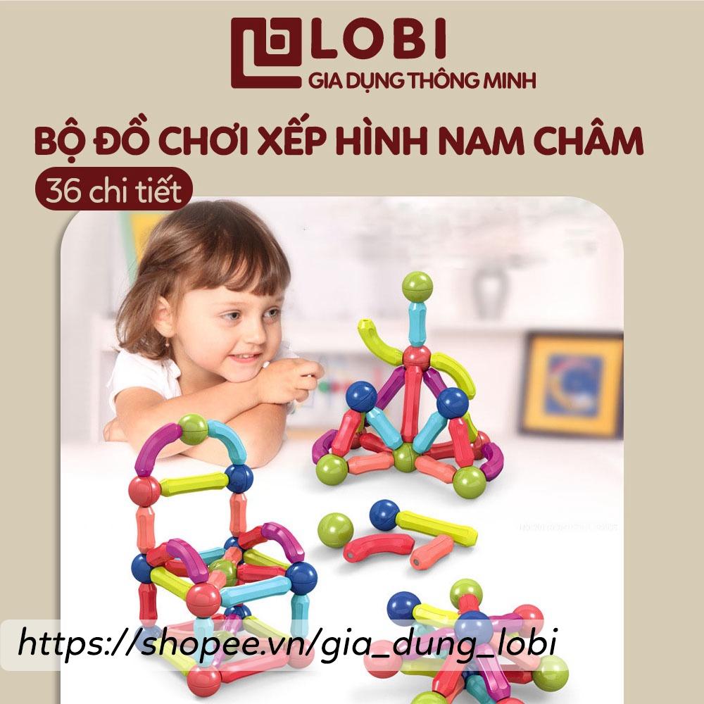 Bộ đồ chơi xếp hình nam châm 36 chi tiết cho bé 4 - 6 tuổi