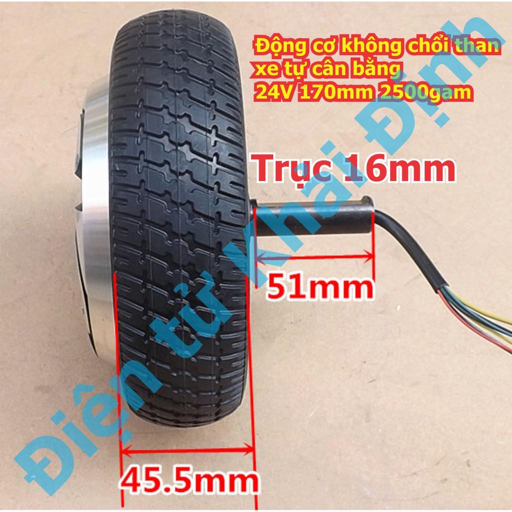 Động cơ brushless, không chổi than xe tự cân bằng, xe mỗ hình vv 24V phi 170mm, 2500gam kde5631