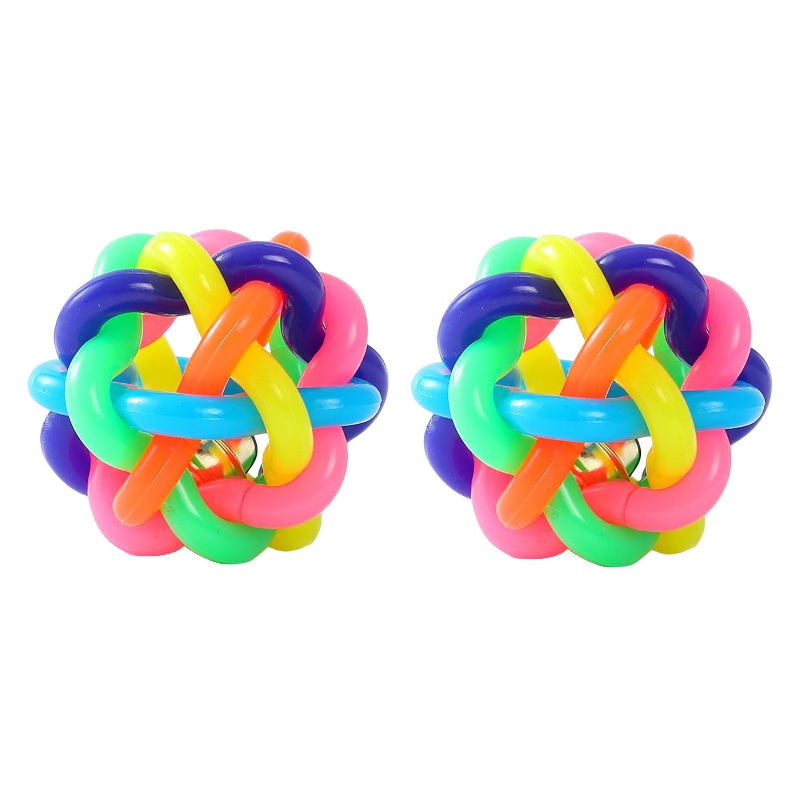 2Pcs Rubber Balls Chewing Exercise Kitten Interactive Dog Toys