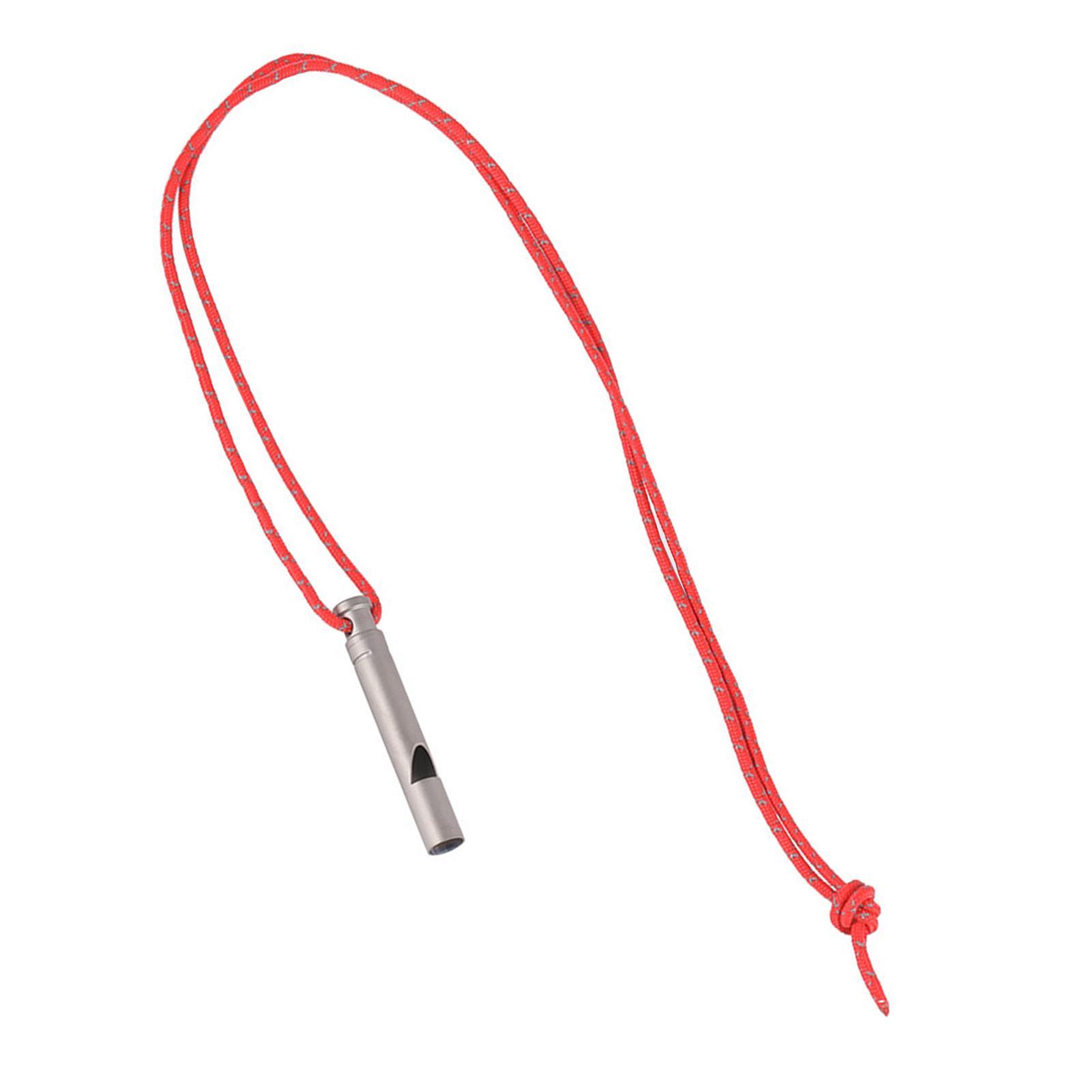 Titanium Emergency Whistle, Loud Portable Keychain Necklace Whistle for Emergency Survival, Life Saving, Hiking, Camping, and Pet Training