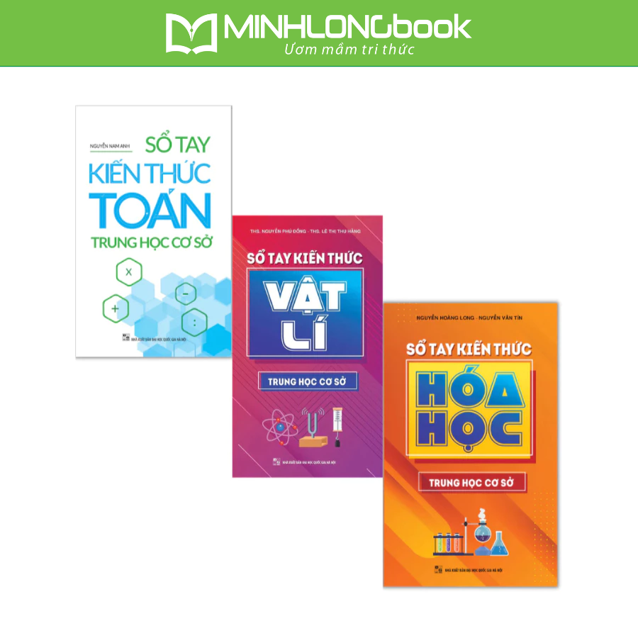 Sách: Combo Sổ Tay Kiến Thức Toán - Vật Lí - Hóa Học Trung Học Cơ Sở