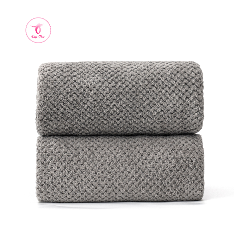 Khăn tắm lớn, khăn tắm Việt Thư sợi microfiber cao cấp công nghệ Nhật, siêu thấm nước, siêu mềm, không chất huỳnh quang - Hàng Chính Hãng