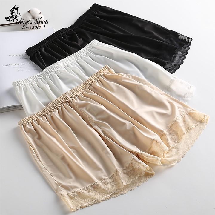 Quần đùi THUN LẠNH mềm mát hàng Quảng Châu, mặc ở nhà, đi ngủ, mặc trong váy bao sướng (QT
