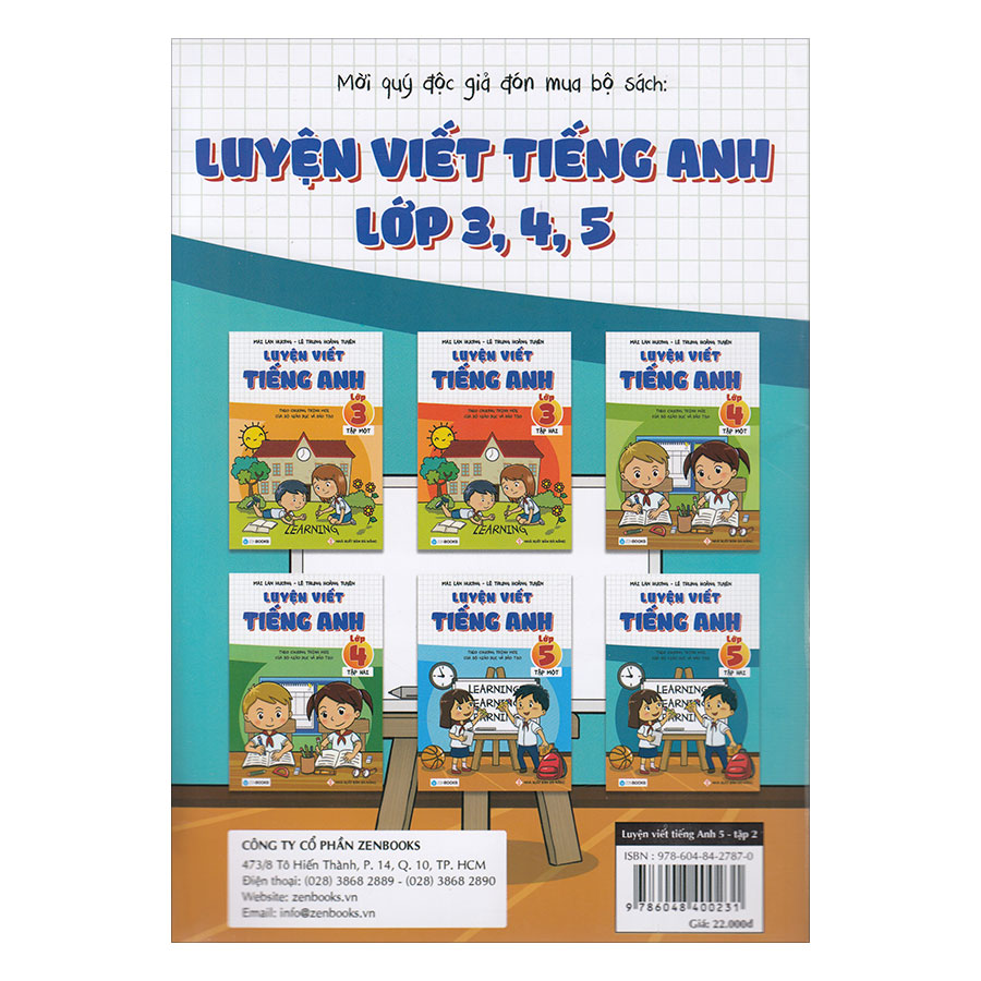 Luyện Viết Tiếng Anh Lớp 5