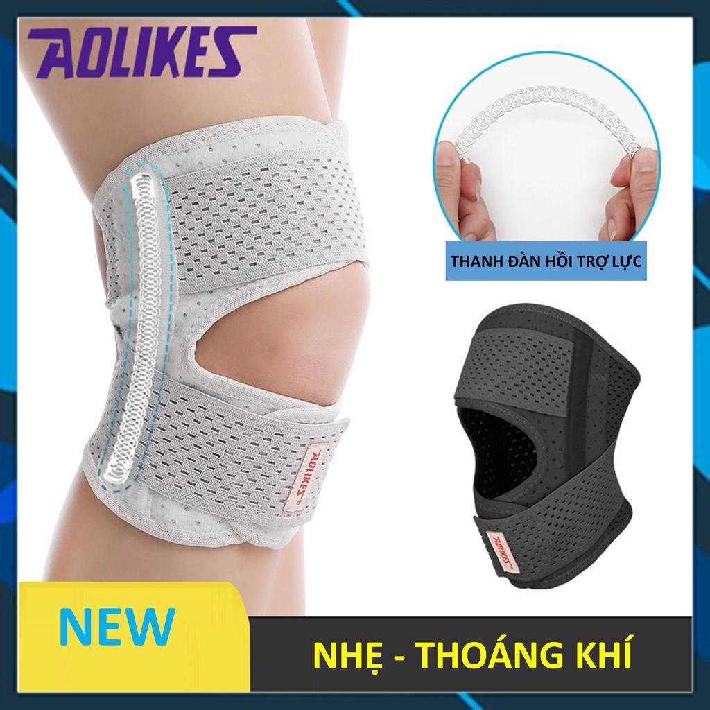 Đai bảo vệ đầu gối chạy bộ chính hãng AOLIKES HX-7901 thiết kế kiểu Nhật Knee Support Braces Bó gối thể thao magic