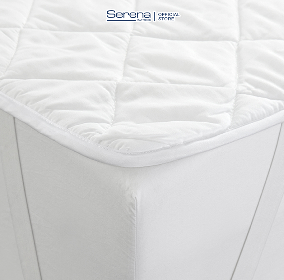 Tấm bảo vệ nệm chống thấm nước cotton SERENA cao cấp - tấm thảm miếng lót trải bảo vệ đệm nệm niệm giường ngủ nằm mỏng làm mát chống thấm đa năng
