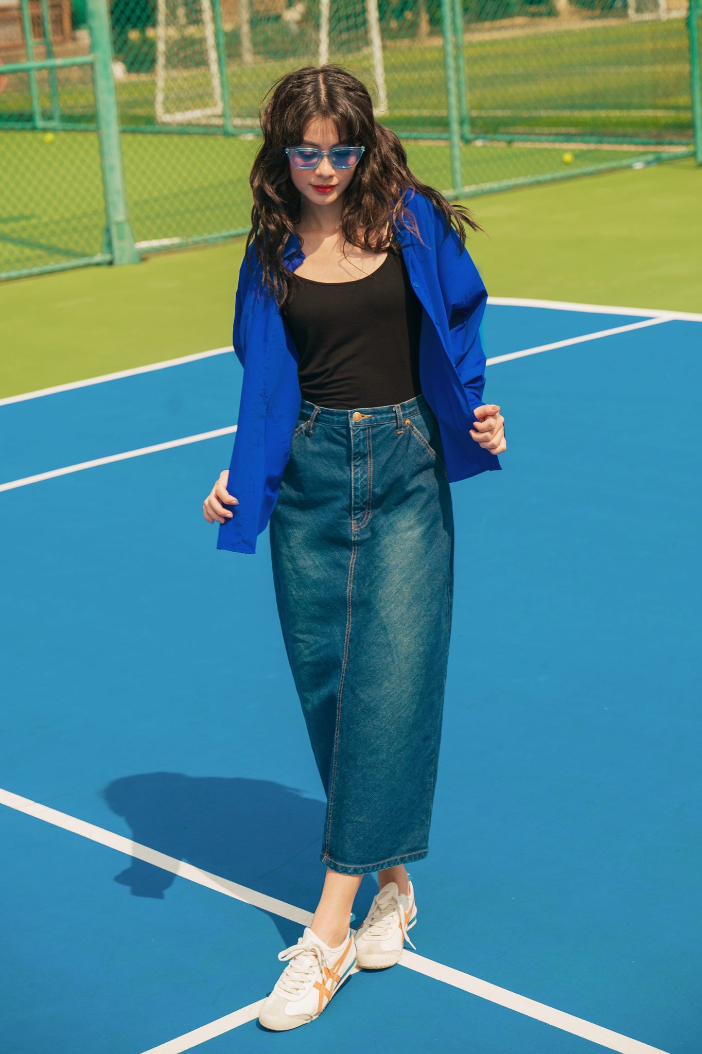 OLV - Áo Long Sleeve Shirt in Blue