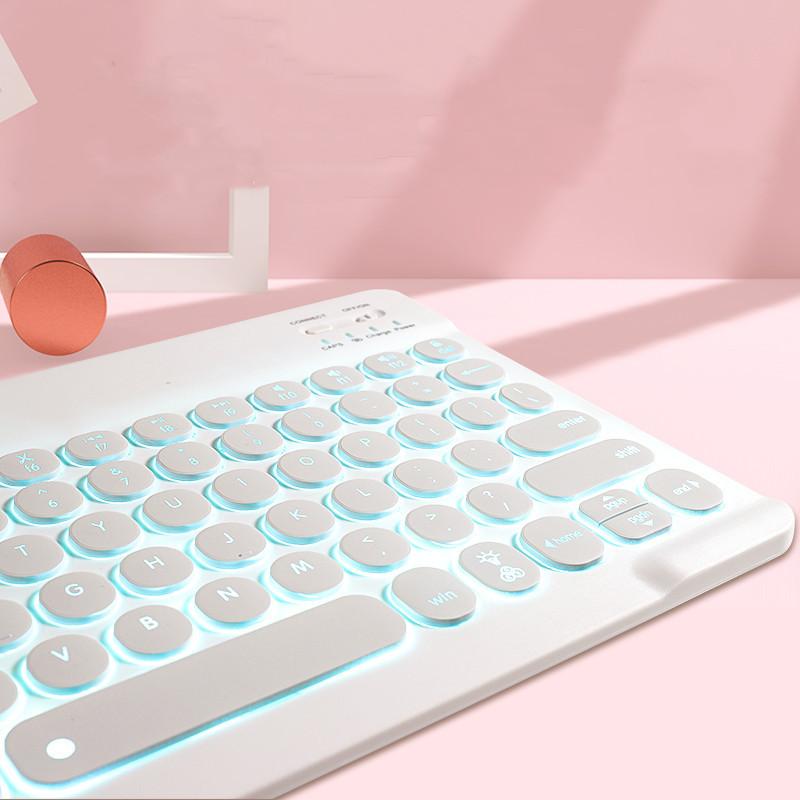 10 Inch RGB Mini Không Dây Bàn Phím Có Đèn Nền Bluetooth-Tương Thích Notebook Ipad Bàn Phím Dành Cho Điện Thoại Máy Tính Bảng Máy Tính Laptop