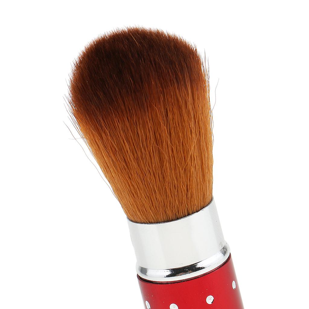 2 Pcs Retractable Cosmetic Face Powder Blush Contour Foundation Brush Tool Travel