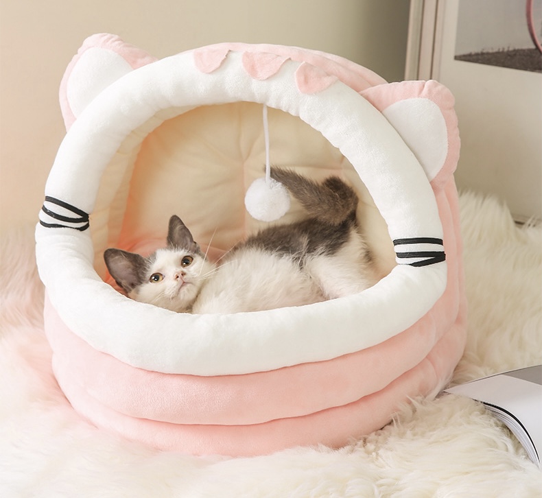 Đệm ổ vòm tai mèo siêu cute cho thú cưng
