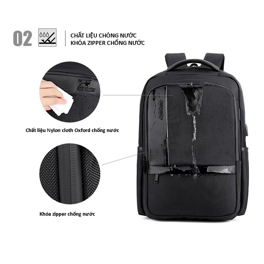 Hình ảnh Balo laptop Arctic Hunter chất liệu Oxford chống nước, có cổng USB - B00120