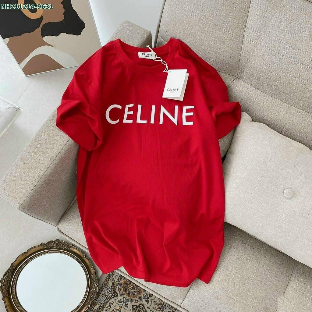 Áo phông đỏ in chữ cho nữ