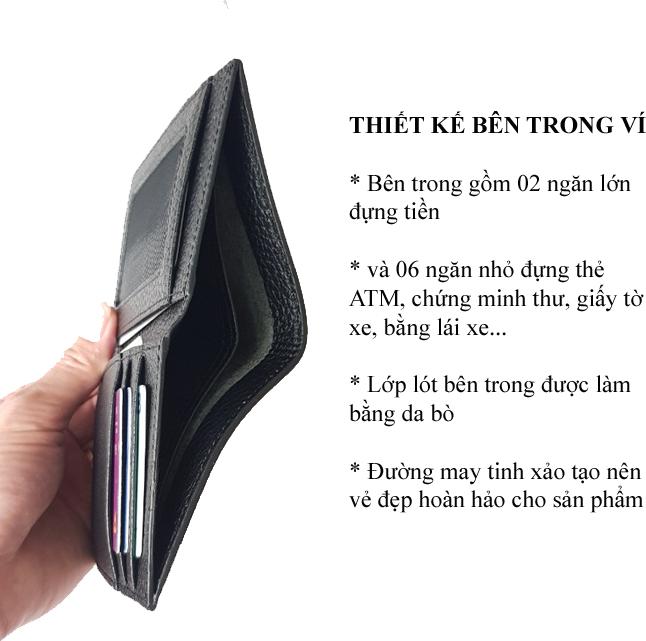 Ví Nam Da Bò Tự Nhiên,Phong Cách Thời Trang QN-V 289