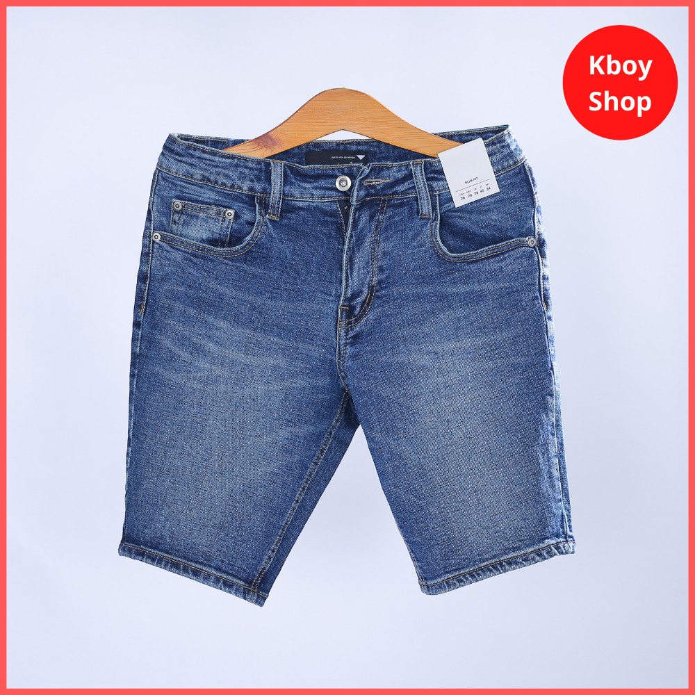 Quần Short Nam Vải Jean Cao Cấp, Form Slimfit Đẹp Dễ Phối Đồ Phong Cách Cá Tính - QN08