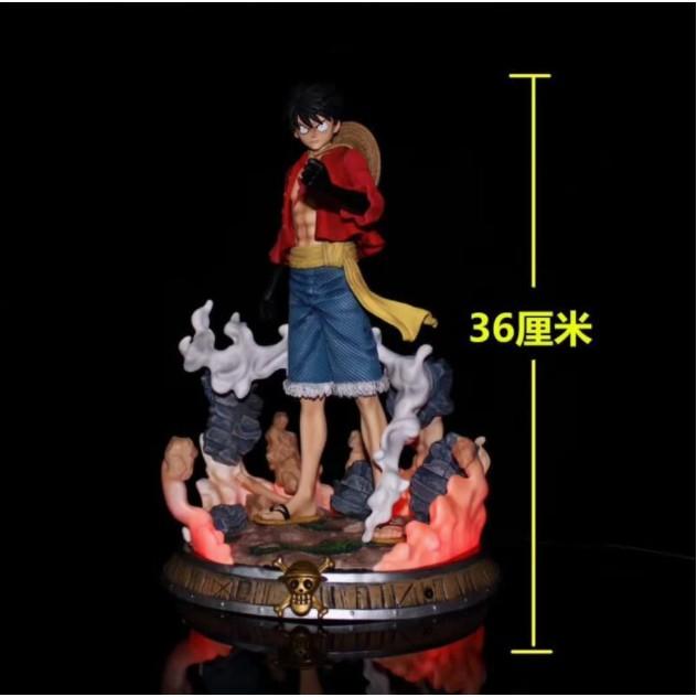 Mô hình One Piece - Luffy Haki Vũ trang cực kì nét màu da thật đẹp có led chỉnh đêm