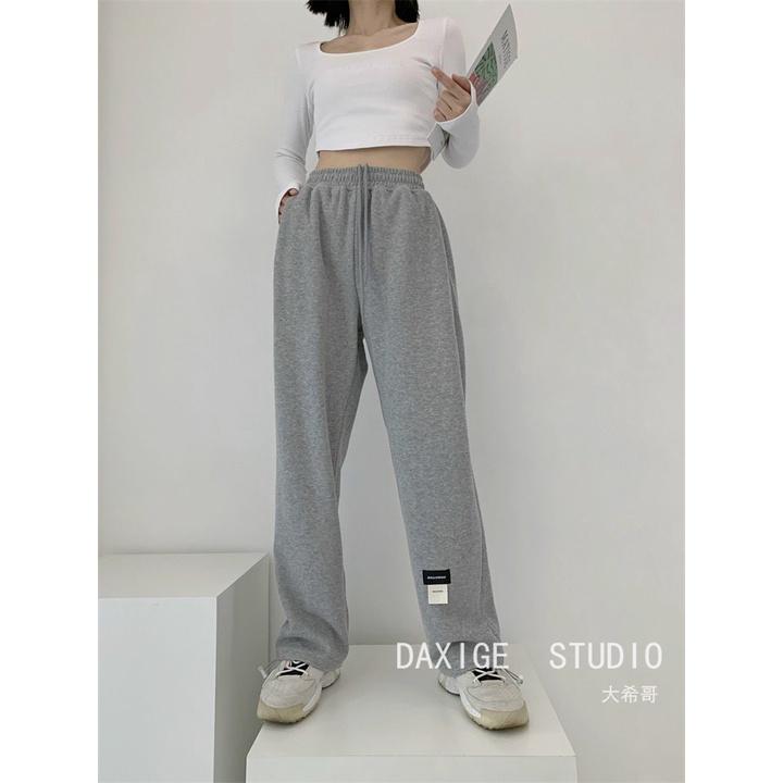 Quần thun nữ jogger chốt gấu quần baggy ulzzang dáng xuông phong cách Hàn Quốc