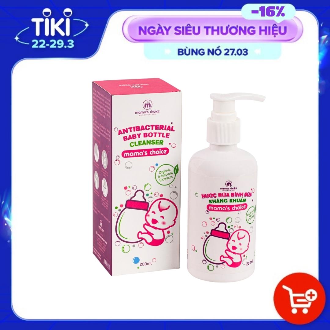 Nước Rửa Bình Sữa Kháng Khuẩn Mama's Choice (200ml)