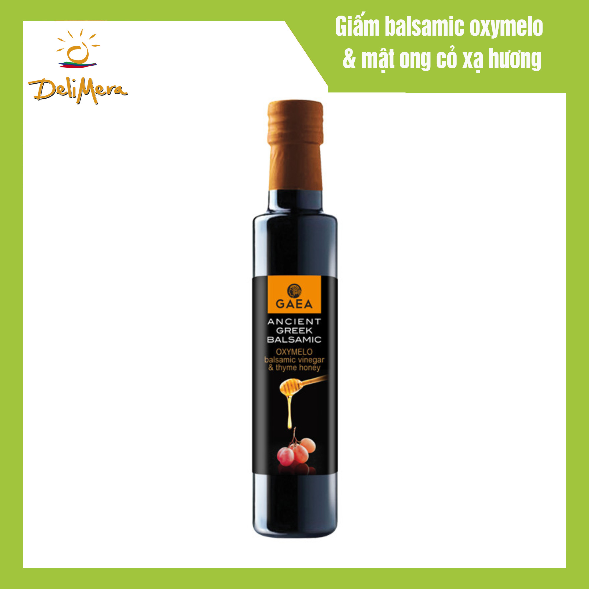 Giấm Balsamic Oxymelo &amp; Mật Ong Cỏ Xạ Hương Nhãn Hiệu GAEA (250ml)