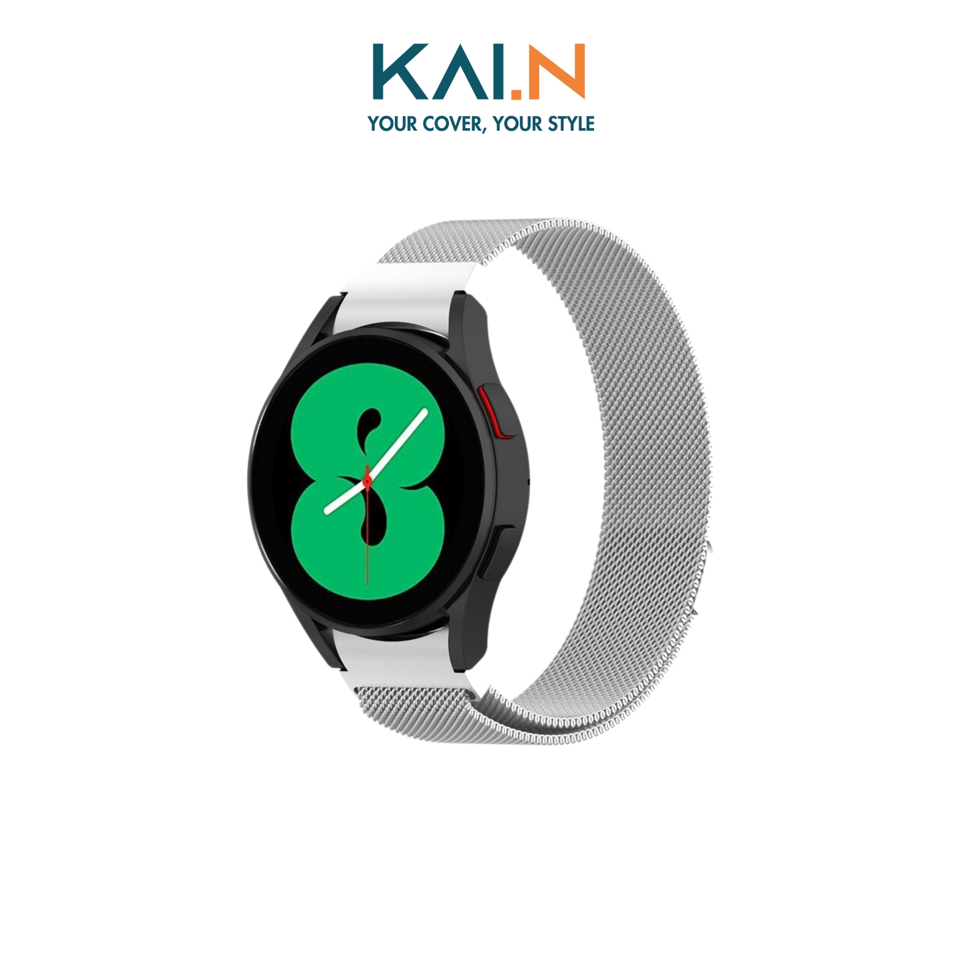 Dây Đeo Thay Thế Dành Cho Samsung Galaxy Watch 4 Galaxy Watch 5, Kai.n Universal Milanese - Hàng Chính Hãng - Silver