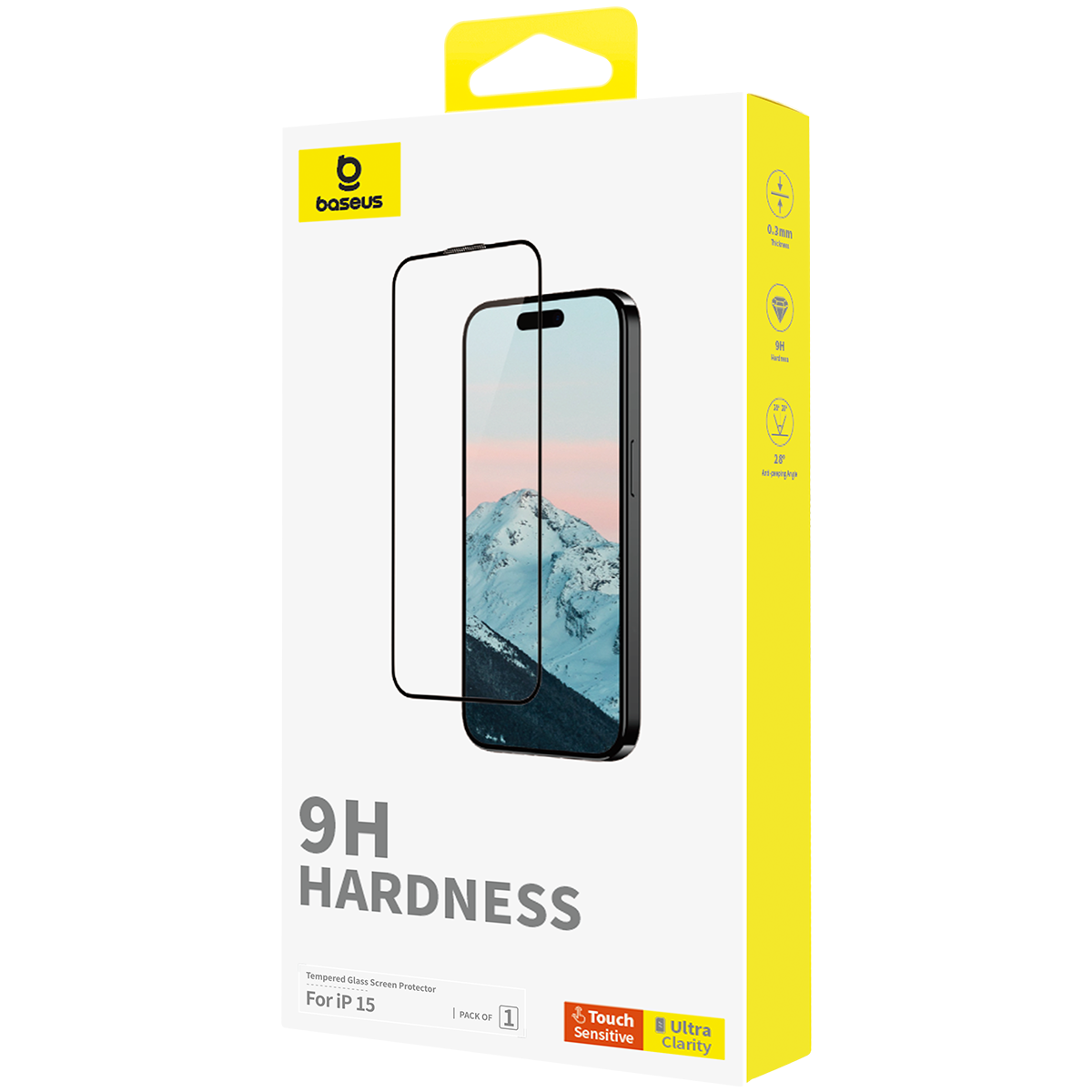 Cường Lực Full Viền Cho iP15 OS-Baseus Diamond Series Full-Coverage HD Tempered Glass Screen Protector for iP 15 (Hàng chính hãng)