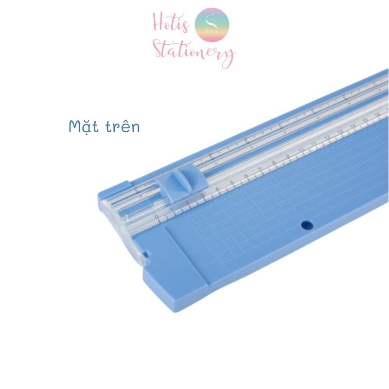 Bàn cắt giấy mini có thước gấp 27x8.5cm - Nhiều màu