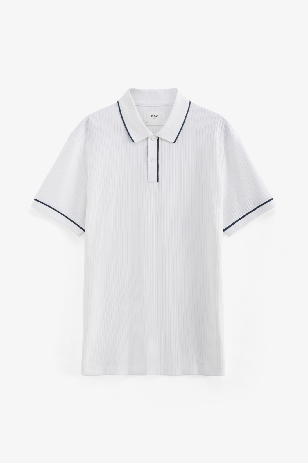 Áo Polo Nam ROUTINE Tay Bo Cổ Gài Nút Sọc Gân Phối Viền Form Fitted - 10F23POL011P | LASTORE MENSWEAR