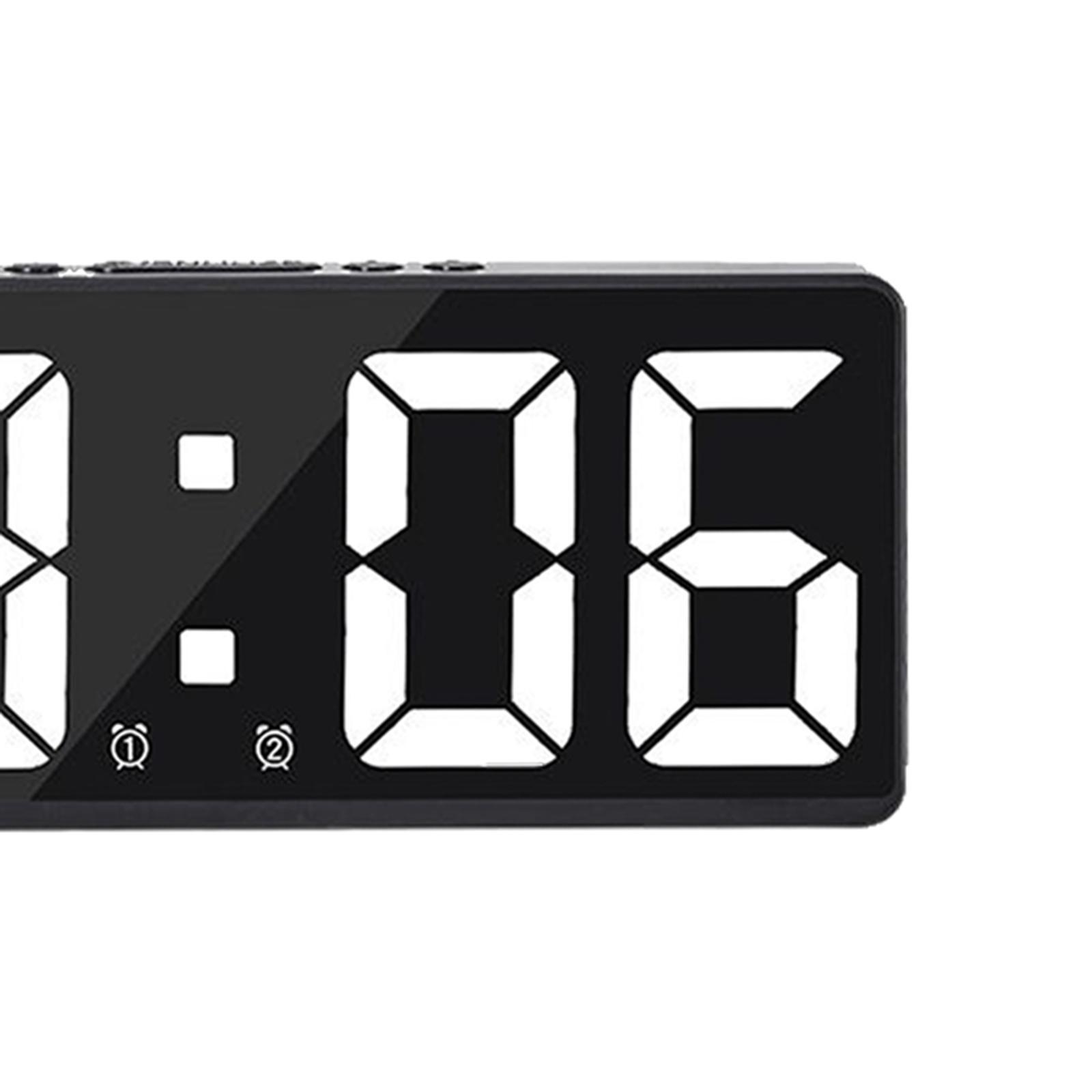 Clock Voice Control LED Display for Office Bedside Holiday Gifts