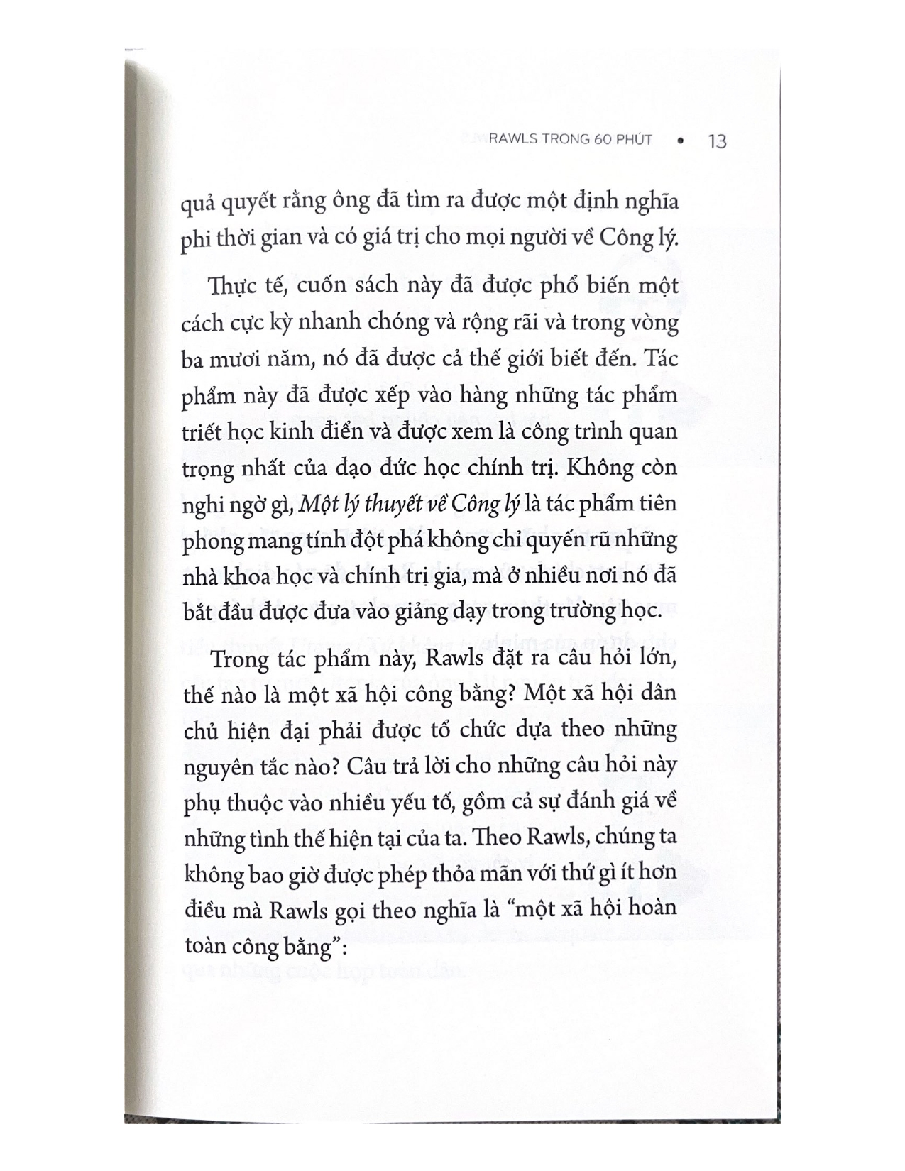 Những Nhà Tư Tưởng Lớn - Rawls In 60 Minuten - Rawls Trong 60 Phút – Vanlangbooks