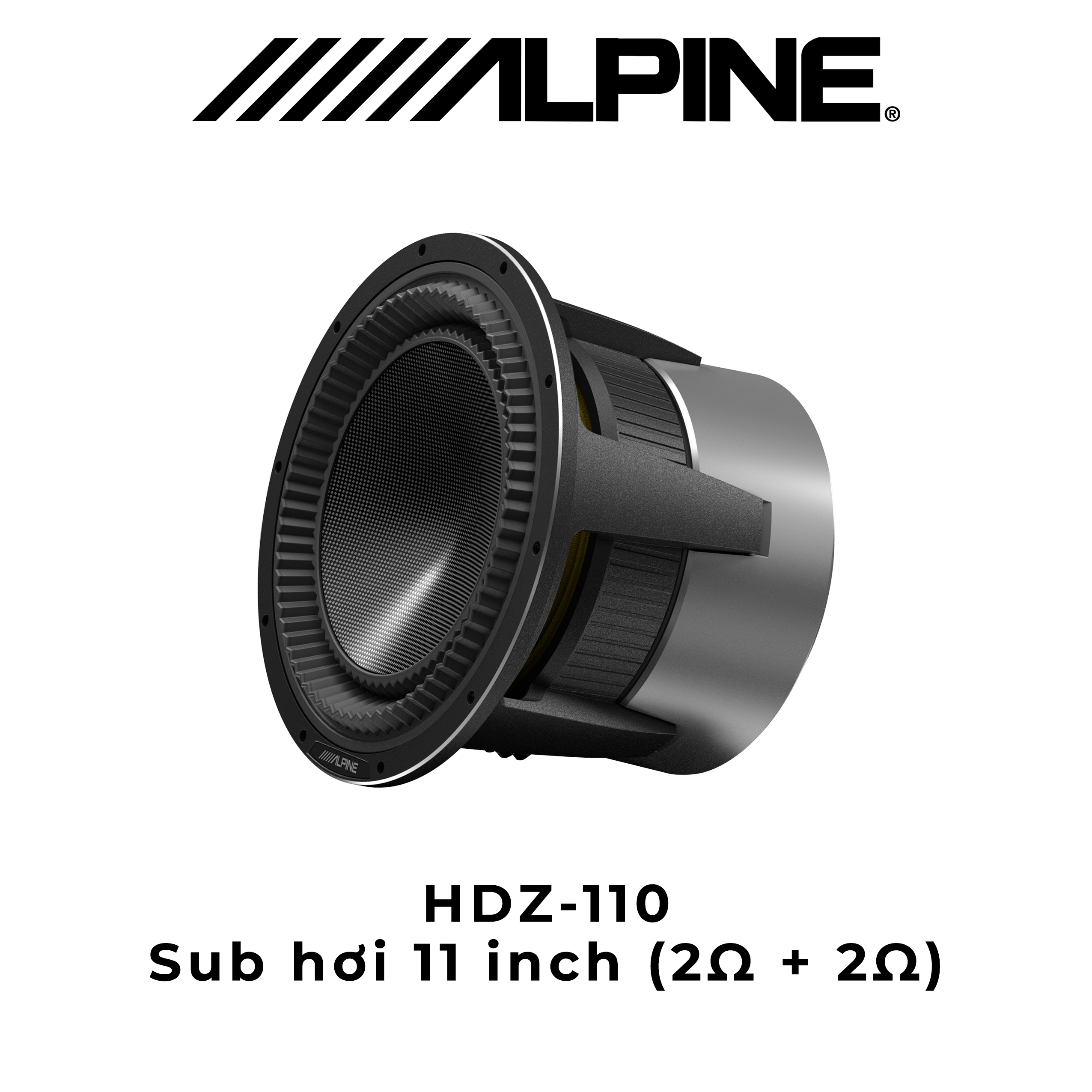 HDZ-110 Loa sub hơi ô tô Alpine Status 11 INCH chính hãng Alpine