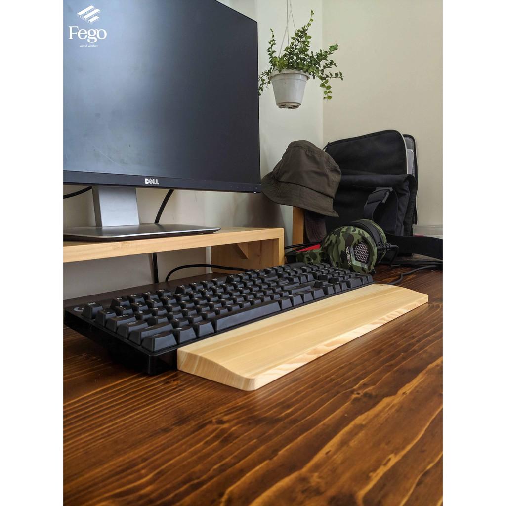 Kê lót tay bàn phím bằng gỗ tự nhiên chống trượt/ thiết kế chất lượng cao Fullsize/ TKL / Compact / Keycho