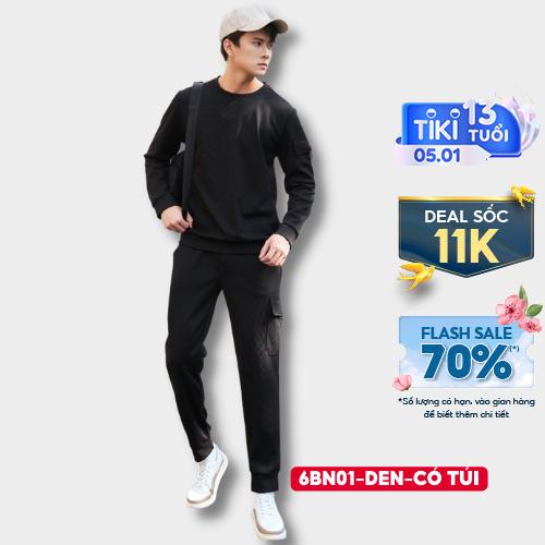 Bộ nỉ thể thao nam BILUXURY vải gỗ viscose cao cấp bền màu phom slimfit với độ ôm vừa tôn dáng