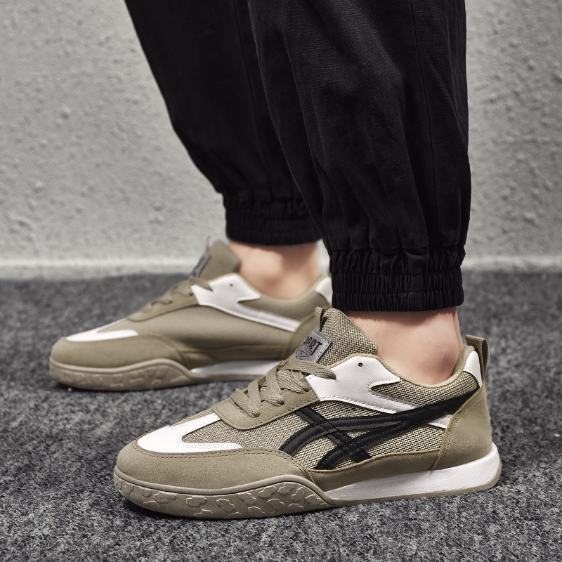 Giày Thể Thao Nam MENDO - Giày Sneaker Màu Kaki - Trắng - Đen, Giày Thể Thao Dáng Hàn Quốc, Phù Hợp Mọi Lứa Tuổi - G5351