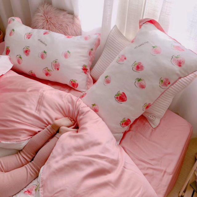 Bộ chăn ga gối lụa tencel 4 món cao cấp